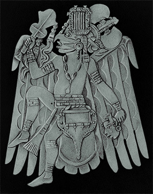 Drawing of the Birdman copper plate site by Carol Hicks