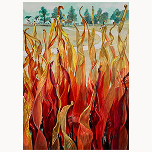Red Glass Joint-Use acrylic painting by Carol Hicks